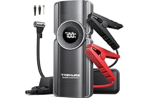TREKURE 5-in-1 Battery Booster Jump Starter with 150PSI Air Compressor, 4000A Car Battery Jump Pack (8.0L Gas/6.5L Diesel), J