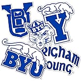 Desert Cactus BYU Brigham Young University Sticker Cougars Cougs Vinyl Decals Laptop Water Bottle Car Type 2 (T2 Vintage 1)