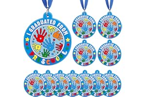 WhatSign 24 Pcs Graduation Medals for Kids 2 Inch Preschool Graduation Rubber Medal Graduation Award Medals Congrats Graduation Medals for Pre-k Student Graduation Party Gifts Favors