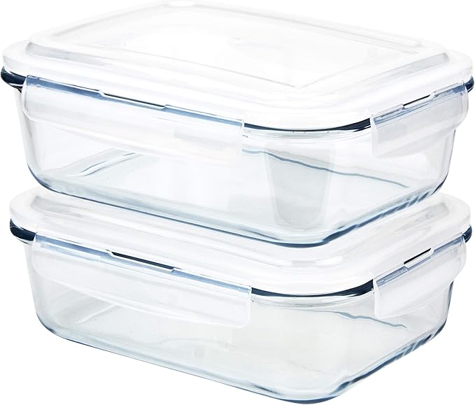 Grizzly Glass Food Storage Container Set Ovenproof Dish with Lids 2