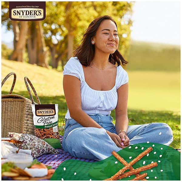 SNYDER’S OF HANOVER PRETZELS, GLUTEN FREE PRETZEL STICKS, 8 OZ (PACK OF 12)