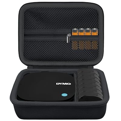 Baval Label Printer Case Compatible with DYMO LetraTag 200B Compact Label Maker(Black Case)