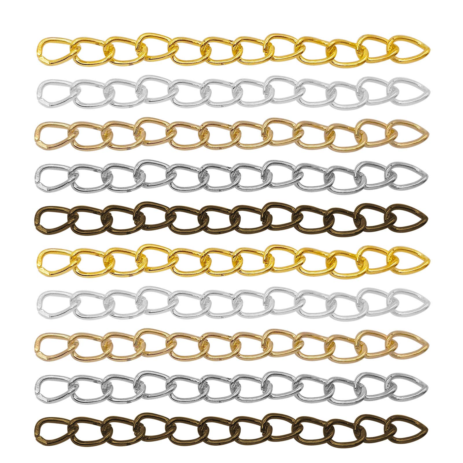 250Pcs Chain Extender for Jewelry Making,Bracelet Chains...