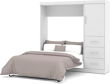 Amazon Com Bestar Nebula 84 Full Wall Bed Kit White Furniture Decor
