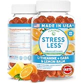 Lunakai USA Made Calm &amp; Stress Relief Gummies, 60ct | Delicious GABA + L-Theanine Calming Supplement for Adults &amp; Kids - Daily Natural Stress Support, Non-GMO &amp; Vegan