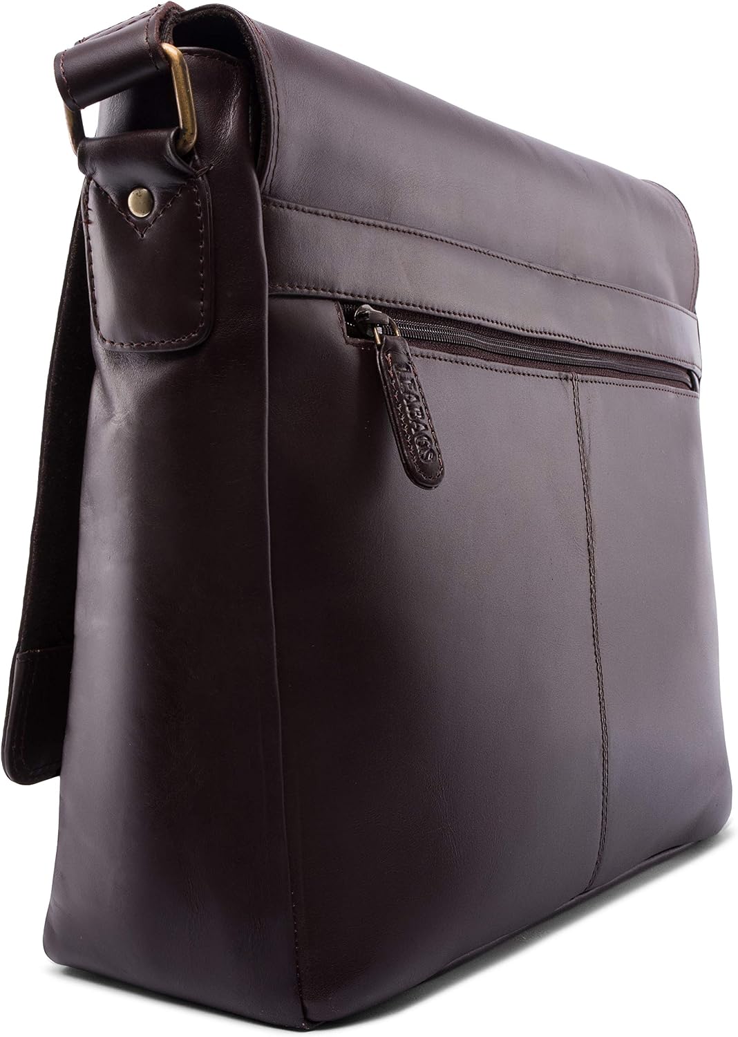 LEABAGS Oxford shoulder bag made of genuine buffalo leather in vintage look I laptop bag up to 15 inch I messenger bag I leather bag I shoulder bag I briefcase I 38x10x31cm - Image 4