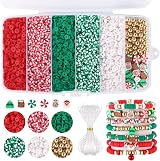 Funtopia Christmas Clay Beads Bracelet Kit 5100+ Pcs for Jewelry Making view 1