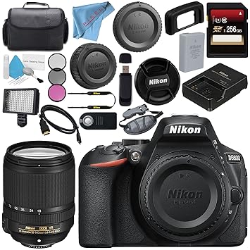 Nikon D5600 Cámara réflex Digital (Solo Cuerpo) (Negro) 1575 + 256 ...