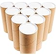 Juvale 10-Pack Mailing Tubes with Caps for Packaging Posters, 3x7 Inch Round Cardboard Mailers for Artwork, Advent Calendars, Classroom Craft, DIY Projects - Mailing Tube