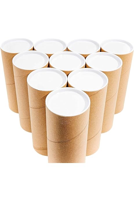 thumbnail image 2 of 4-Pack Mailing Tubes With Caps - 2x36 Inch, Kraft Cardboard For Posters & Art 2 of 10