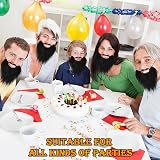 WLLHYF Black Fake Beard for Parties Cosplay Costume Prop Plush 30cm view 4