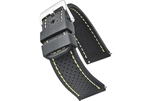 STUNNING SELECTION ALPINE Sporty Premium Soft Silicone Adjustable Watch Band - Replacement Rubber Watch Bands for Women & Men - Waterproof Quick Release Watch Straps - Compatible with Regular & Smart Watch Bands