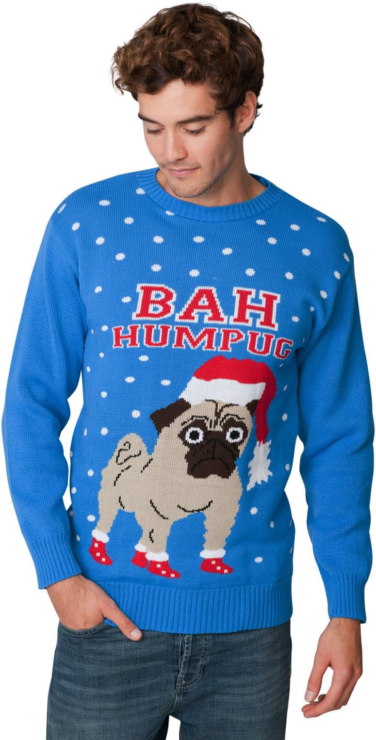 HSA Christmas Jumper Novelty Christmas Sweater for Men and Women Unisex Retro Fairisle Santa Party Jumpers Men's & Women's Warm, Regular Fit Knitted Christmas Holiday Jumpers in Sizes SM - 4XL