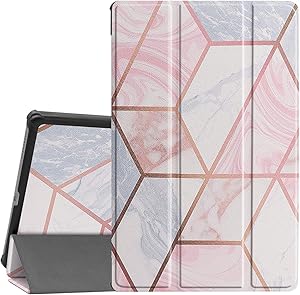 Case for Lenovo Tab M10 FHD Plus, Ratesell Lightweight Smart Trifold Stand Microfiber Lining Case Cover with Auto Wake/Sleep for Lenovo Tab M10 FHD Plus (2nd Gen) 10.3 TB-X606F / TB-X606X Geometric