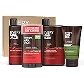Every Man Jack Men's Bath and Body Gift Set - Cedar & Red Sage Scent - Clean Ingredients - Includes Hydrating Body Wash, 2-in-1 Shampoo, Aluminum-free Deodorant & Face Wash