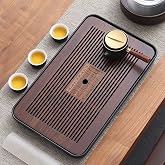 Dwysswyd 17 Inch Chinese Gongfu Bamboo Tea Tray with Water Storage for Kungfu Tea Set