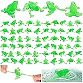 HFWTWPY Rubber Frogs for Kids, 60PCS Mini Rubber Frog Toys for Kids' Play - Animal Figures Models