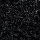 ROSYJUNE 1LB Crinkle Cut Paper Shred Filler, Black Shredded Paper for Gift Baskets Boxes Filling, Birthday Wedding Valentines Day Decoration