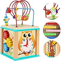 toyventive wooden kids baby activity cube boys gift set