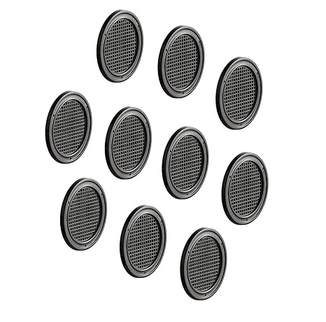 Gedotec Möbel-Gitter Lüftungsgitter rund Abluftgitter braun für Möbel & Wohnmobil | Belüftungsgitter Ø 60 mm | Türgitter aus 