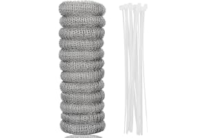 LVYOUIF Stainless Steel Washing Machine Lint Snare Traps, 12 PCS Washer Hose Lint Traps with 12 PCS Cable Ties, Laundry Mesh Washer Sink Drain Hose Screen Filter