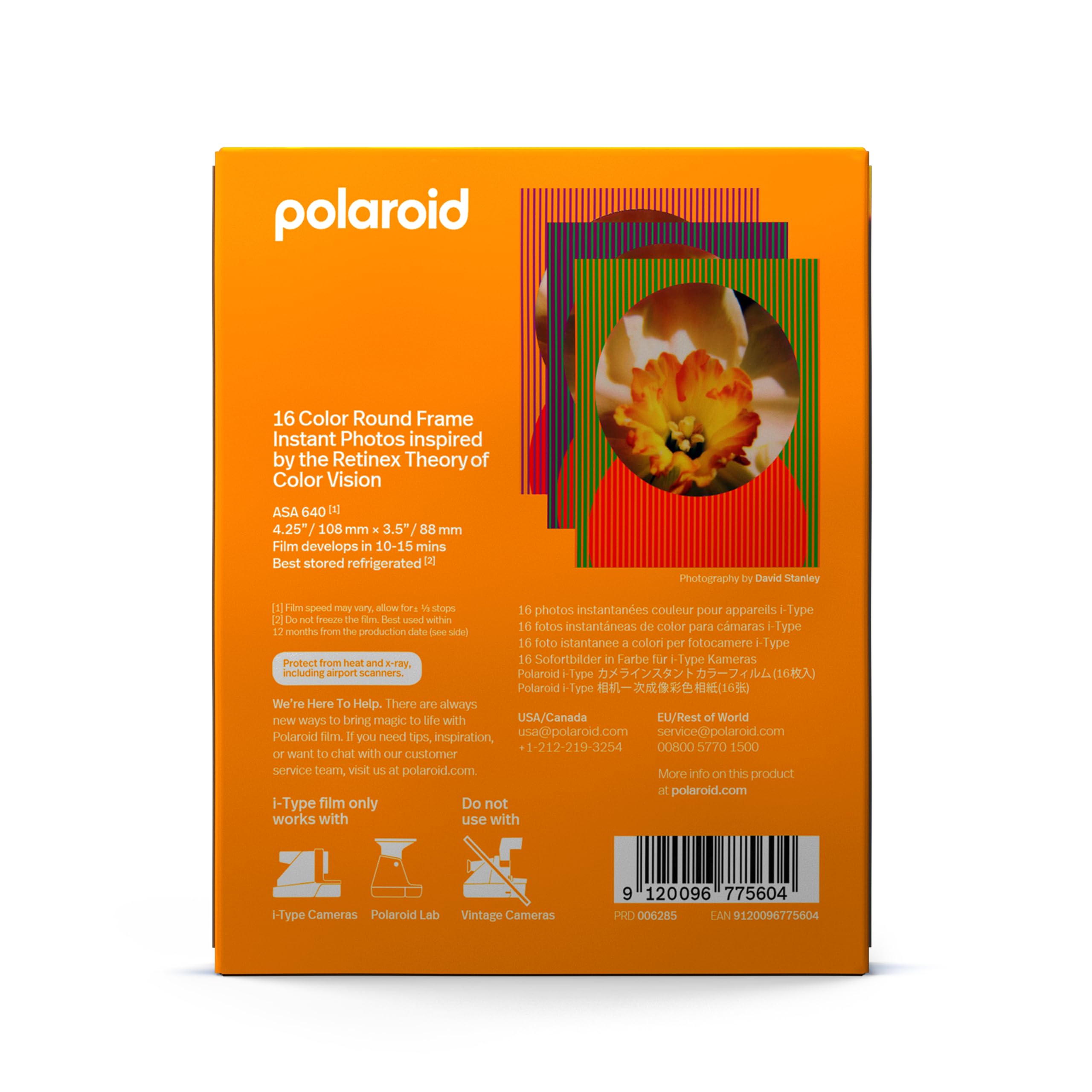 Polaroid Color I-Type Film - Retinex Edition Round Frame - Double Pack (16 Photos) (6285)