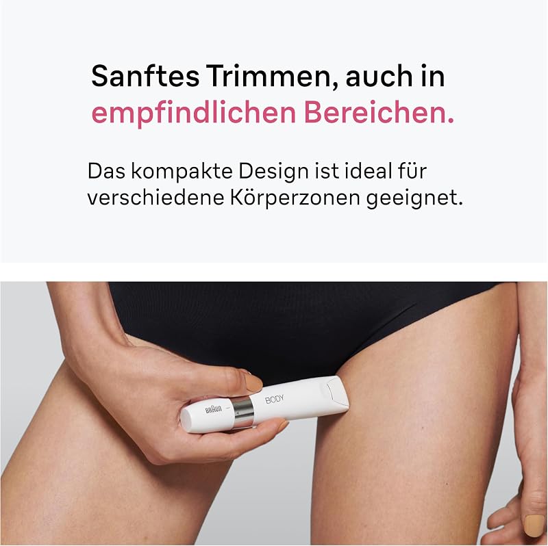 Body Mini-Trimmer Damen, Haarentfernung, BS1000, Weiß