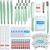 Hushee 48 Sets Personal Hygiene Kit Basic Toiletry Kit Homeless Care Package for Men, Women, Travel, Charity, Business Include Shampoo, Toothbrush, Toothpaste, Comb and Bath