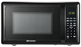 Emerson MW7302B Compact Countertop Microwave Oven with Touch Control, LED Display, 700W, 10 Power Levels, 6 Auto Menus, Glass Turntable and Child Safe Lock, 0.7 Cu., Ft. Black
