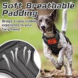 rabbitgoo Dog Harness Medium No Pull Molle Reflective Padded Vest Black view 9