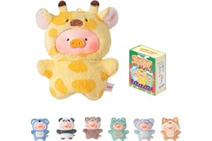 TOYZERO + TOYZERO+ Lulu The Piggy Blind Box Figures - Puppet Show Series Plush Keychain Blind Boxes Figurines Finger Puppet Toy Cute Stuffed Animals Mystery Box Collectible Decorations Birthday Gift, Single Box