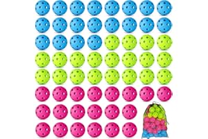 MOTOTO 12/30/60 Pcs Practice Baseballs For Hitting, 2.8 Inch Plastic Soft Baseballs for Practice Lightweight Soft Ball With Mesh Bag, Hollow Training Softball for Indoor Outdoor Sport Pitching Batting