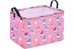KUNRO Christmas Gift Storage Basket Rectangle Toy Bin storage organizer for Nursery Hamper Home,Kids Bedroom Laundry Hamper Baby Shelf Baskets.