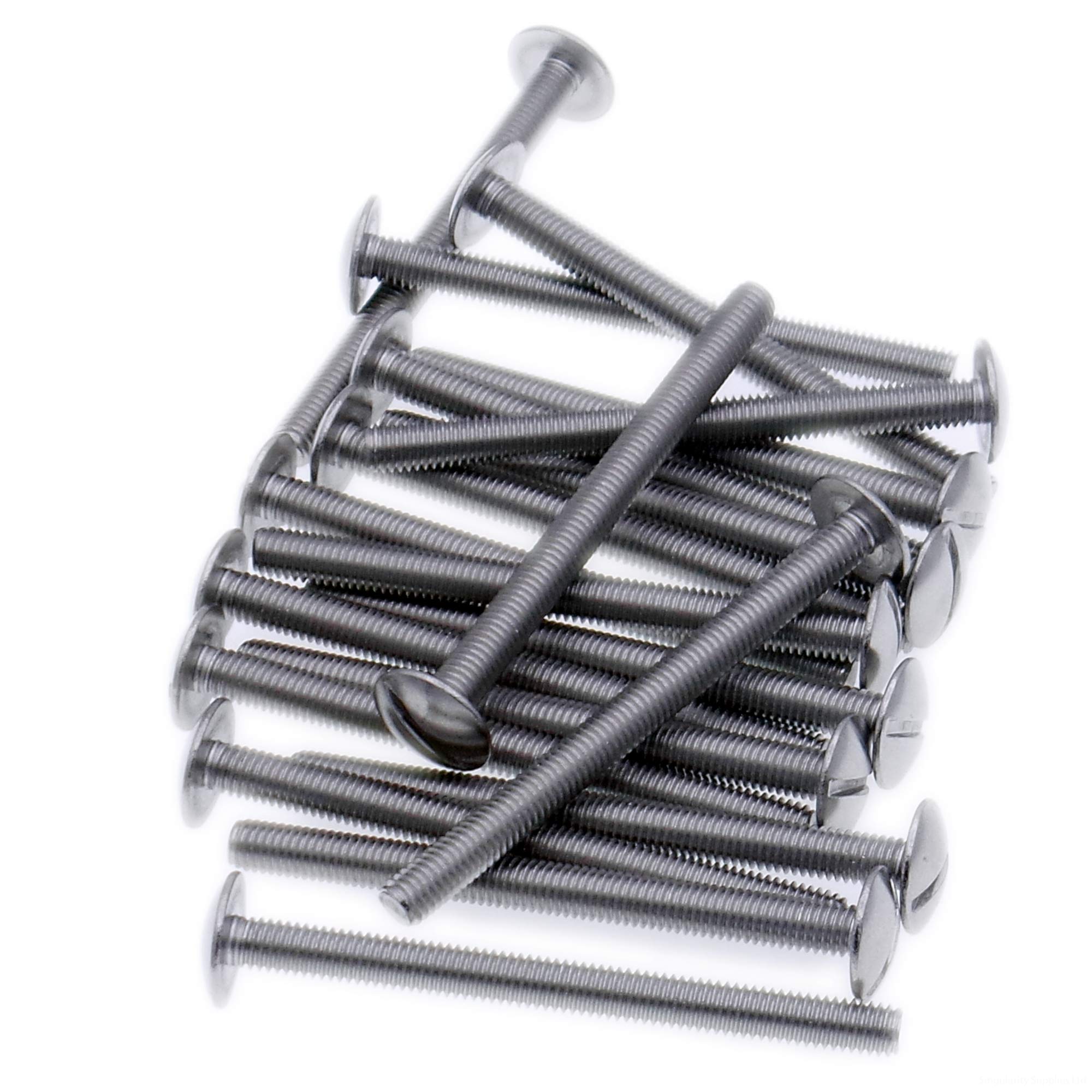 M5 (5mm x 12mm) Slot Mushroom Machine Screw (Bolt) - Stainless Steel (A2) (Pack of 20)