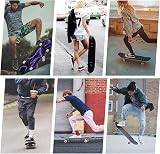 CLYCTIP 31x8 Inch Complete Skateboard Purple 8-Layer Maple Double Kick view 7