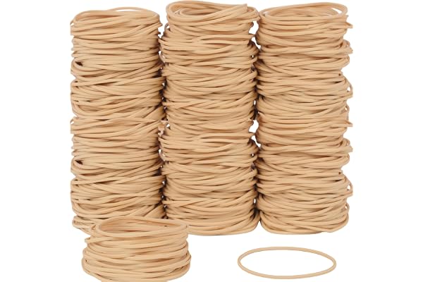 Foshine 400Pcs Beige Rubber Bands Size#19 (3-1/2" x 1/16'') | Elastic Band,For Home office supplies