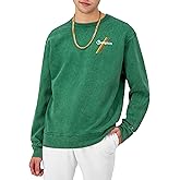 Champion Men's Sweatshirt, Mineral Dye Graphic Crewneck Sweatshirt, Men's Pullover Sweatshirt