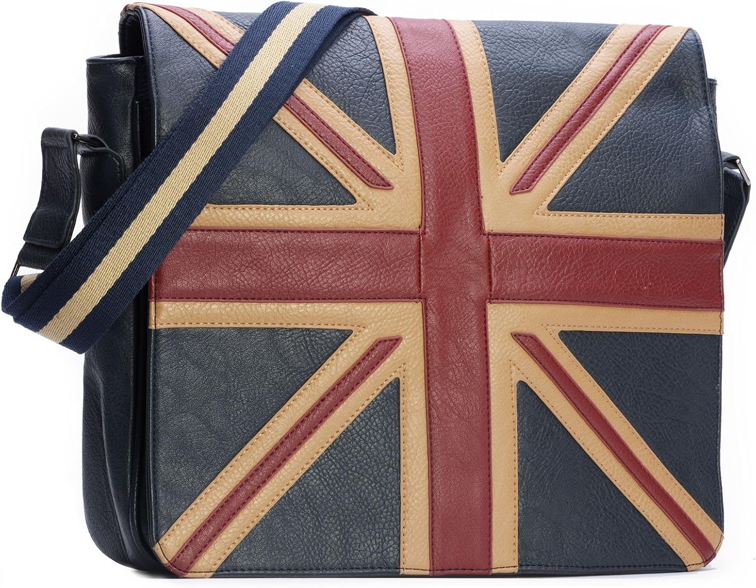 Union Jack Leather Bag Messenger Vintage Shoulder Bag Satchel Bag