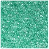 BeadTin Green Aqua Transparent 4mm Faceted Round Plastic Craft Beads (1350pcs)