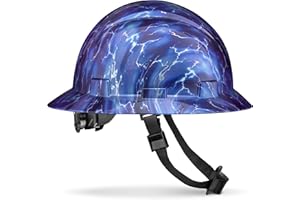 ACERPAL Full Brim Non-Vented Gloss Finish Art Design OSHA Hard Hat with 6 Point Suspension