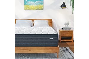 koorlian Queen Size Mattress, 12 Inch Hybrid Queen Mattress in a Box, 3 Layer Premium Foam with Pocket Springs for Motion Isolation and Pressure Relieving, Medium Firm Feel, 120-Night Trial