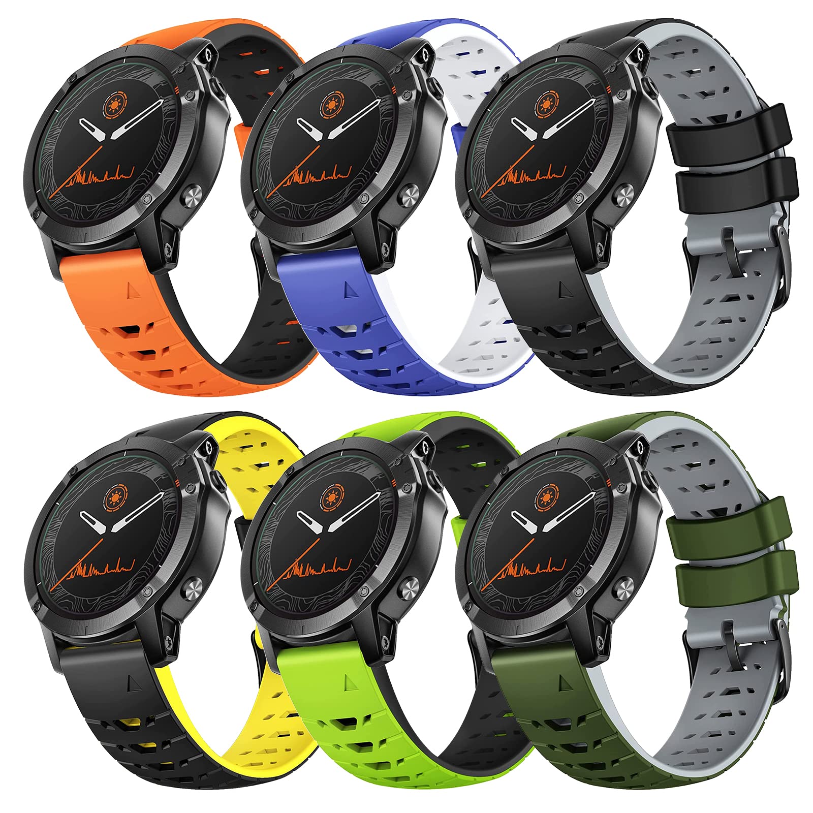 NotoCity for Garmin Fenix 6 Strap/Fenix 5 Strap, 22mm Replacement Band Strap for Garmin Fenix 7/6/6 Pro/5/5 Plus/Epix Gen 2/Forerunner 945/935/Approach S62/S60