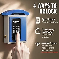 WeHere Key Lock Box with Drop Slot, Porch Hide a
