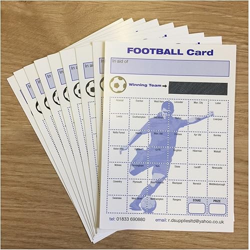 Football Fundraising Cards, 80 Team (Pack 25) Amazon.co.uk Toys & Games