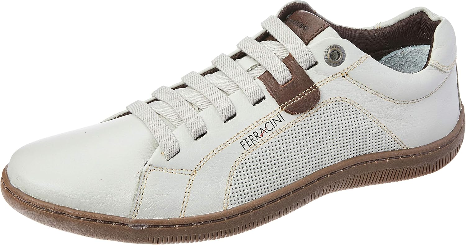 sapatênis couro ferracini canvas masculino