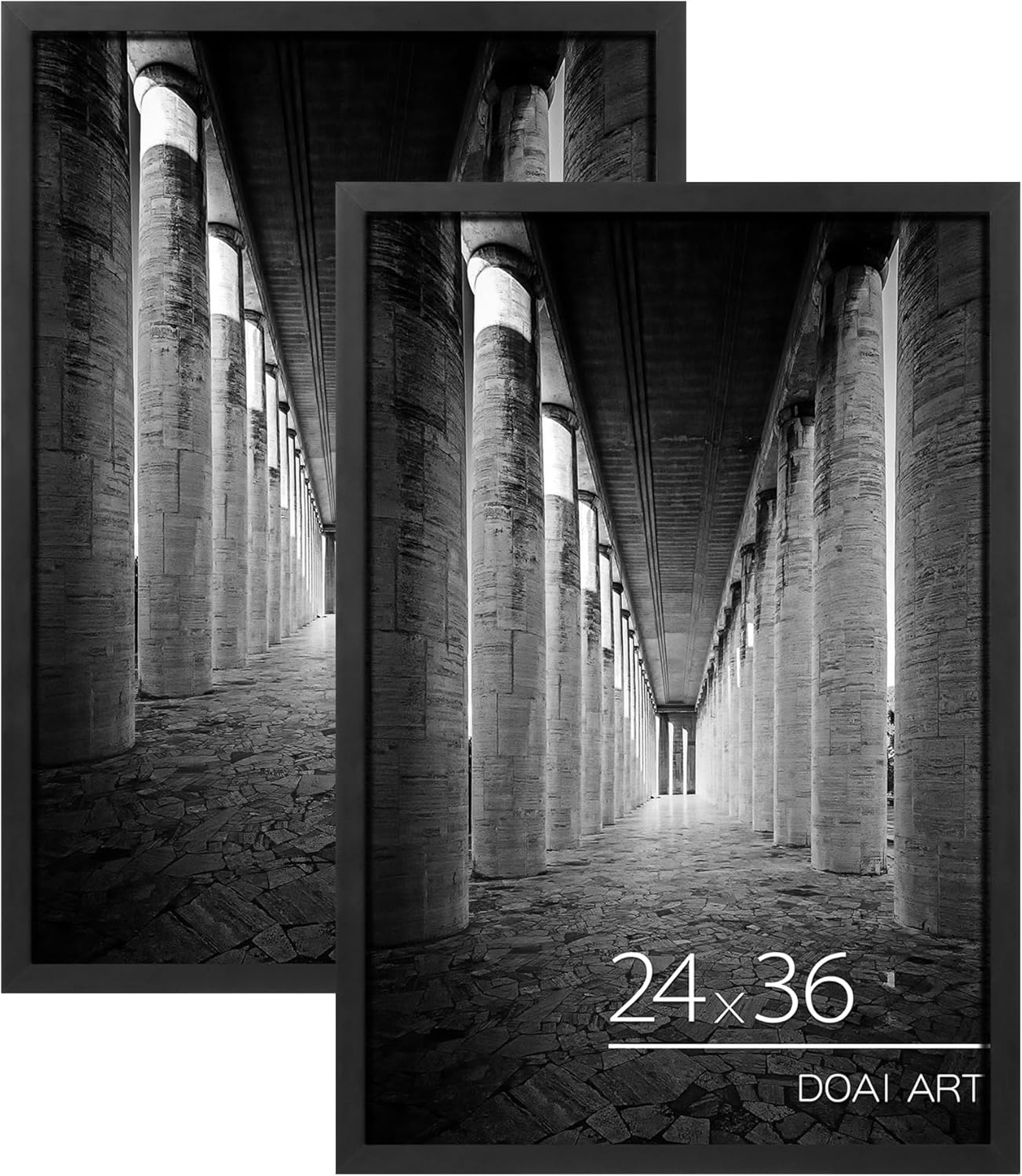 Photo Albums, Frames & Accessories - DOAI ART 24x36 Poster Frame Black 2 Pack, Poster Frames 24 x 36 inches or 24x36 Picture Frames with HD Plexiglass for Horizontal or Vertical Wall Mounting, Durable Scratch-proof Safe and Artistic Large Photo Frame