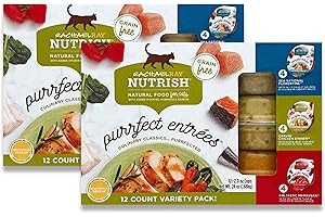Rachael Ray Nutrish Purrfect Entrees Wet Cat Food, Variety Pack, 2 Ounce Cup (Pack of 24)