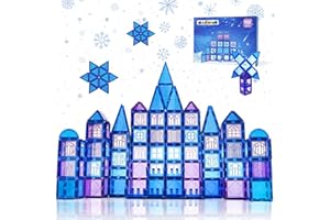 MAGBLOCK 102pcs Magnetic Tiles Frozen Magnet Toy Building Blocks for 3 4 5 6 7 8 Years Old Girls Birthday Gifts Frozen Princess Preschool STEM Educational Toys