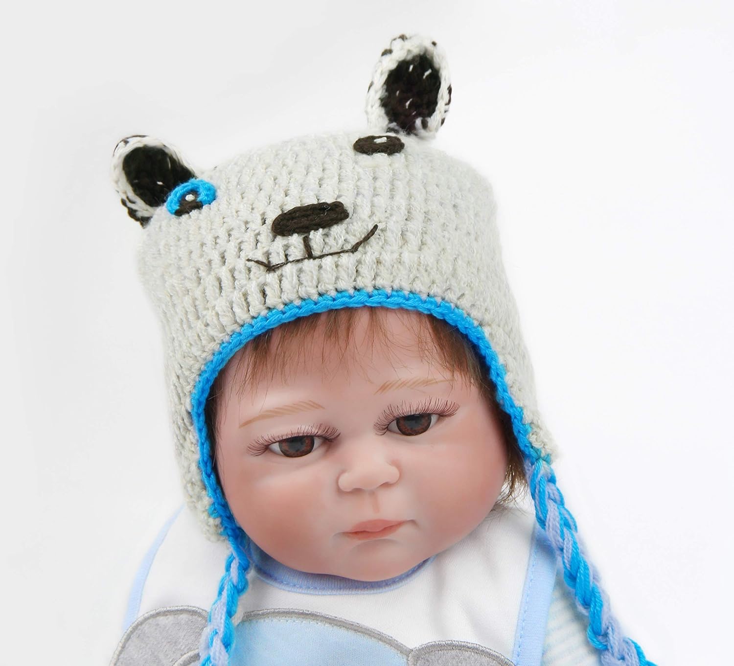 ZIYIUI 17 inch 45cm Reborn Baby Dolls Realistic Handmade with Soft Cotton Body That Look Real Lifelike Newborn Preemie Baby Dolls Toys for Kids - Image 3
