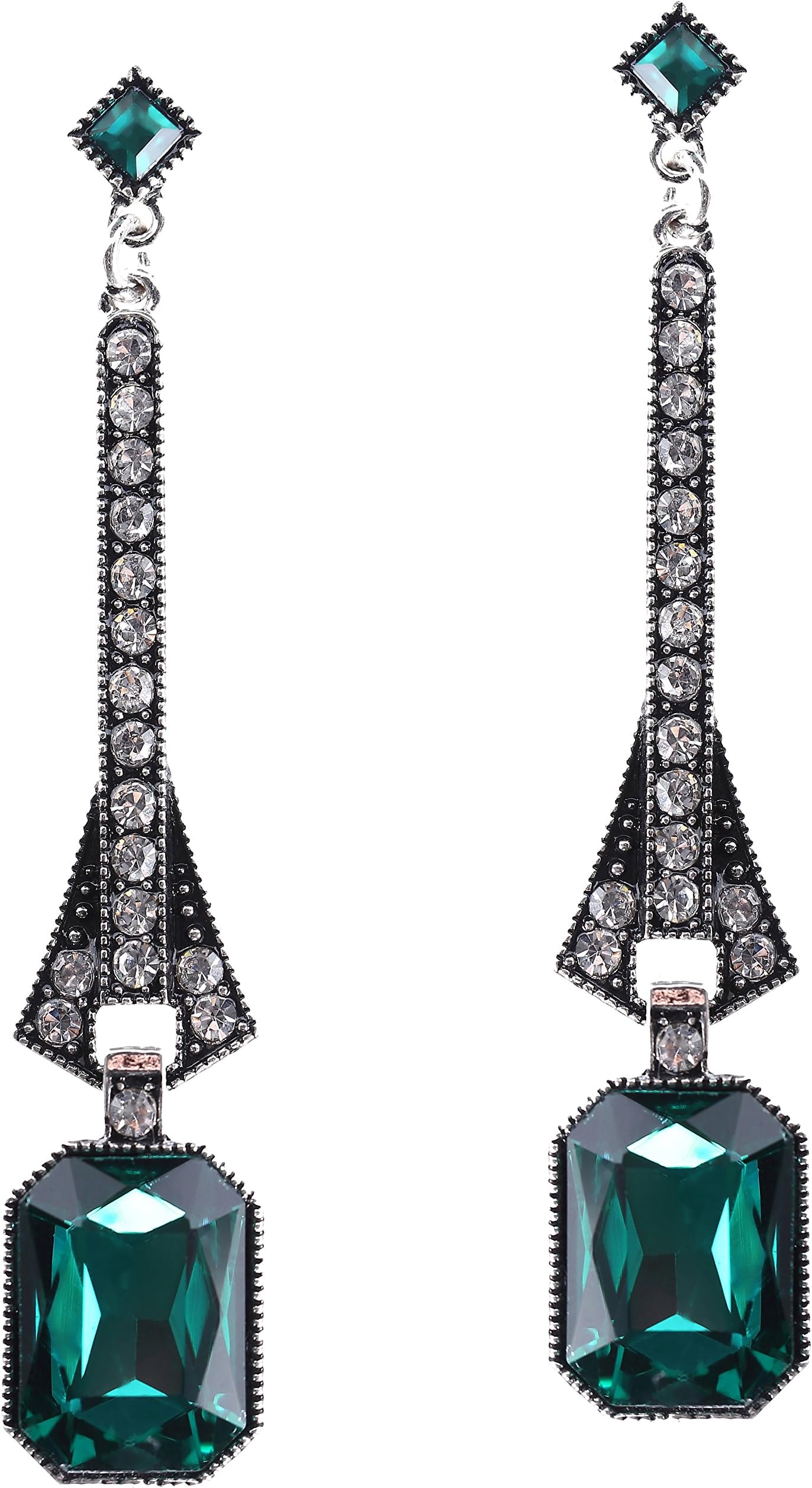 ArtiDeco Women's Vintage Earrings 1920s Flapper Earrings Great Gatsby Costume Party Accessories